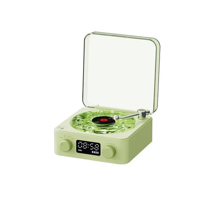 Wavelyyy™ Retro Vinyl Player Bluetooth Speaker with Aurora RGB Lighting